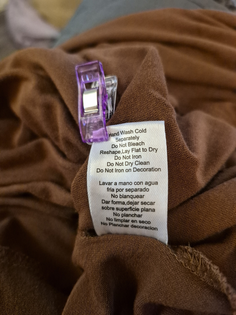 VENUS Rust Brown Maxi Halter Dress with Beaded Yoke Front Large Boho Hippie - Picture 8 of 9